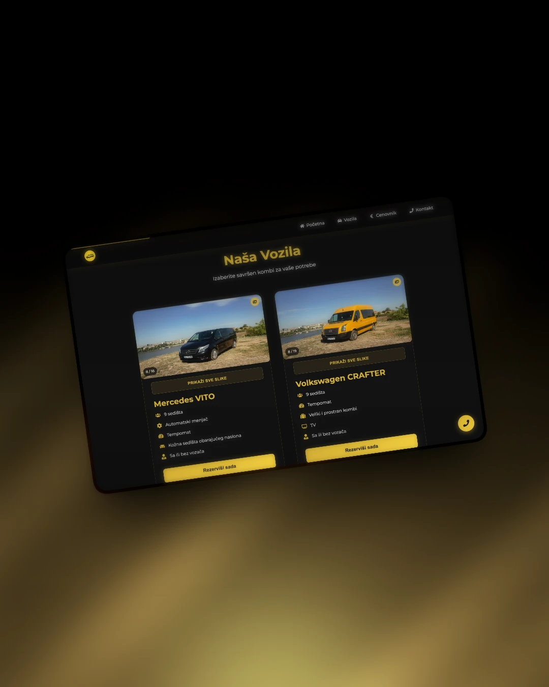 Iznajmi Kombi — fleet listing