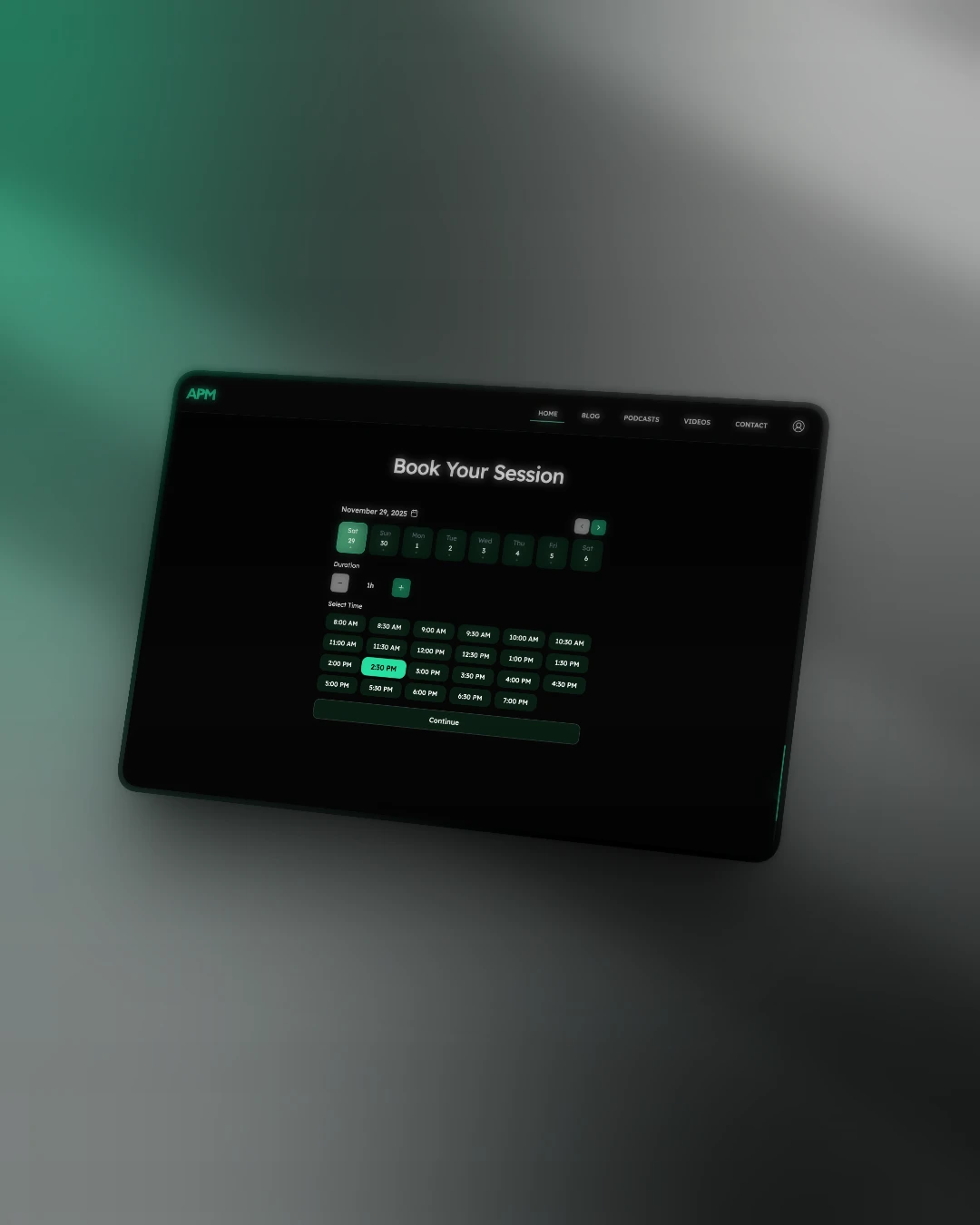 Action Park Media — booking flow