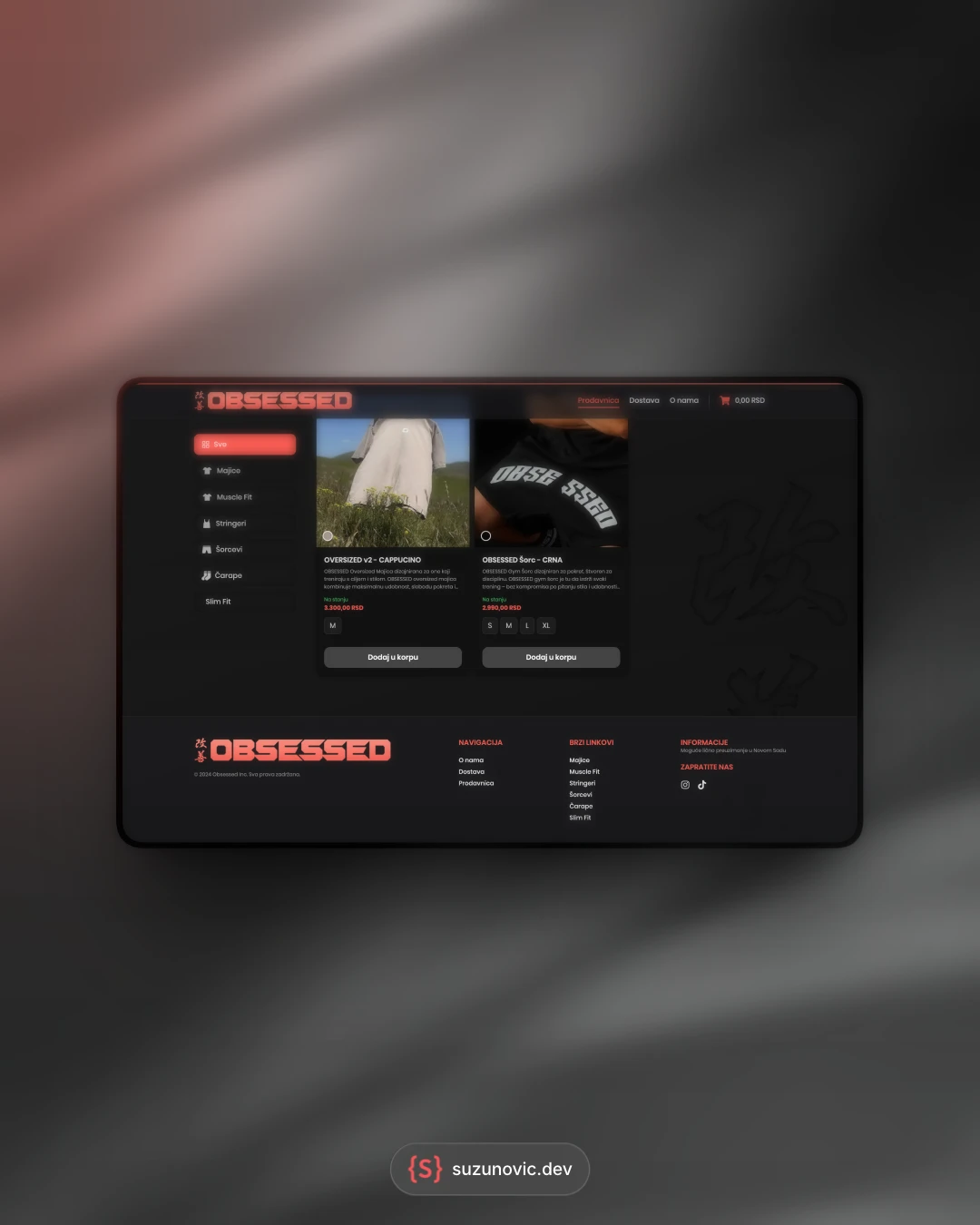 Obsessed — admin panel
