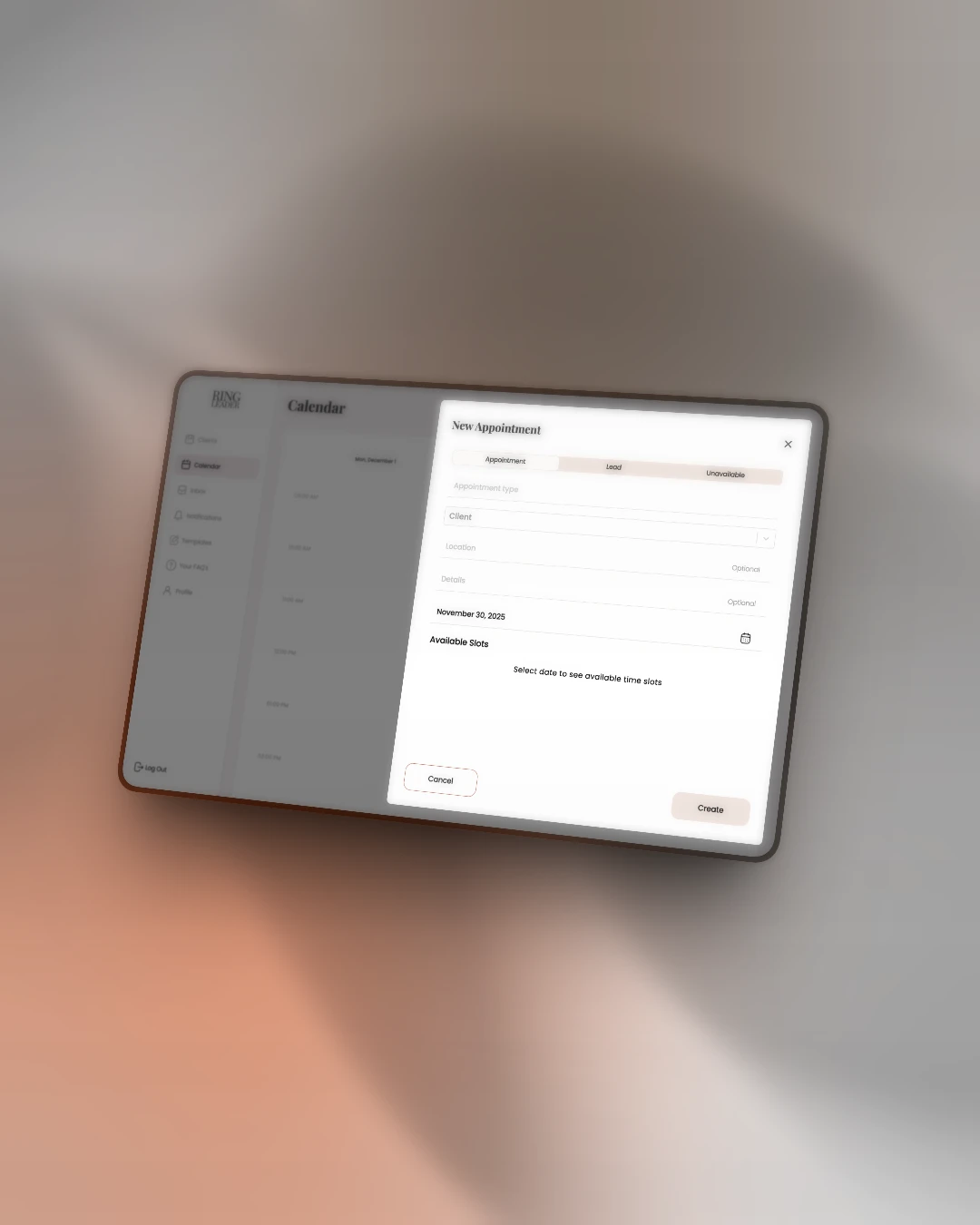 Vendor portal — listings