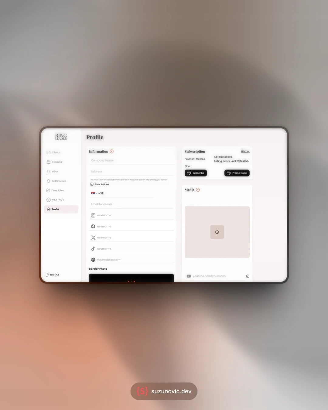 Vendor portal — payouts